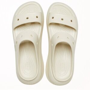 Crocs Crush Platform Slide Sandals Size 8 Women’s Beige